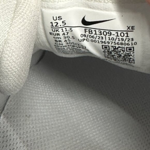 Nike Vomero 17 Size 12.5 Mens White Platinum Tint Casual Running Shoes - Picture 10 of 10